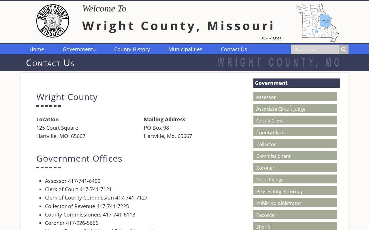 Official Wright County contact details for 72-hour release verification